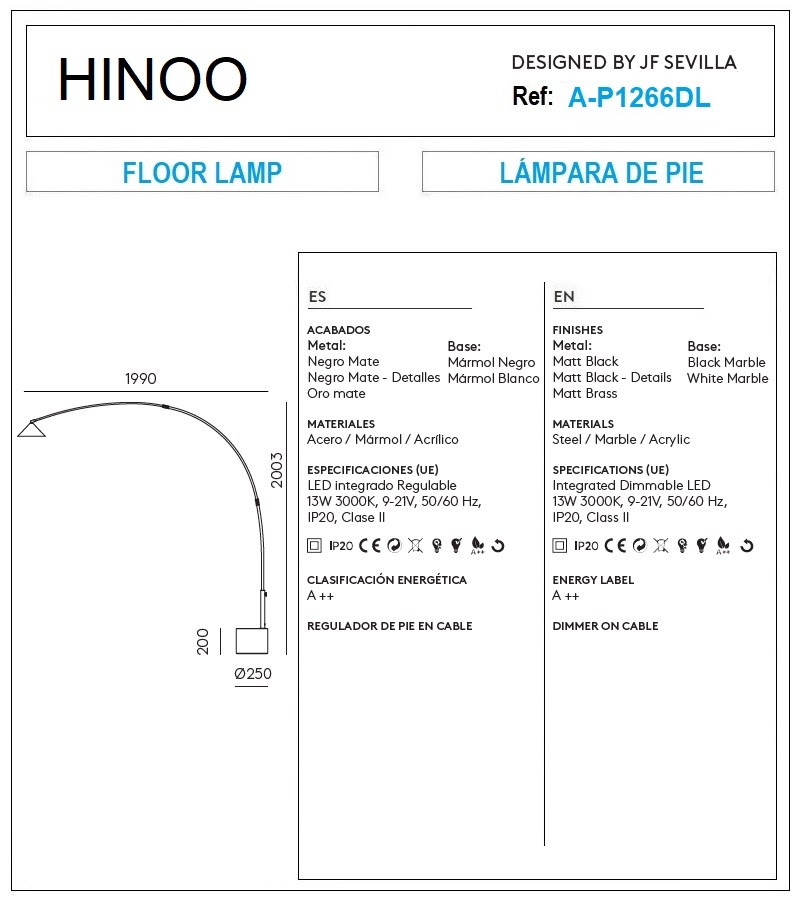 HINOO Floor Lamp Size Guide