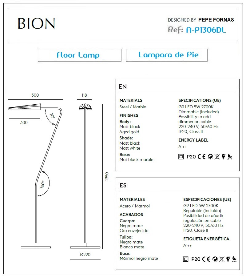 BION Floor Lamp Design by Aromas
